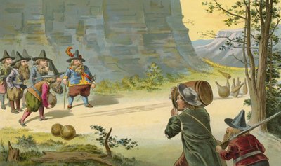 Le jeu de quilles dans les montagnes - American School