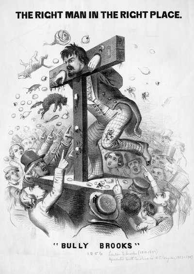 Le bon homme au bon endroit Bully Brooks, vers 1856 - American School