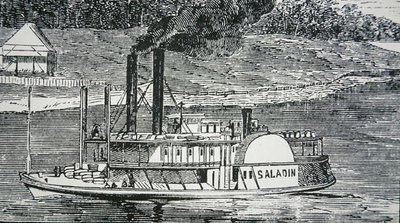 Le bateau à roues latérales 