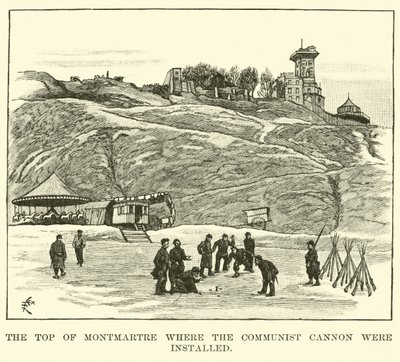 Le sommet de Montmartre où les canons communistes étaient installés - American School