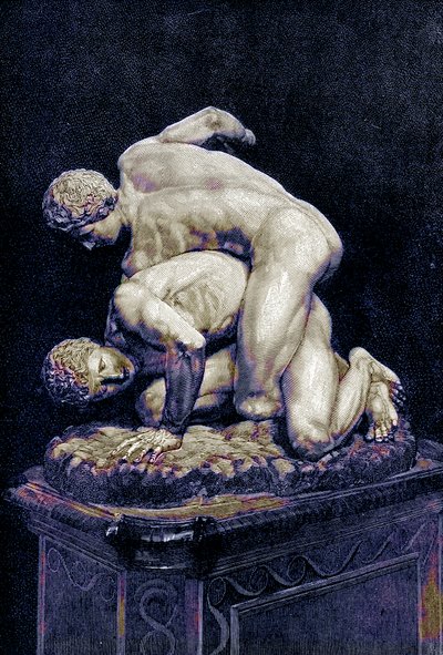 Les lutteurs, illustration de History of Greece par Victor Duruy, publiée en 1890 - American School