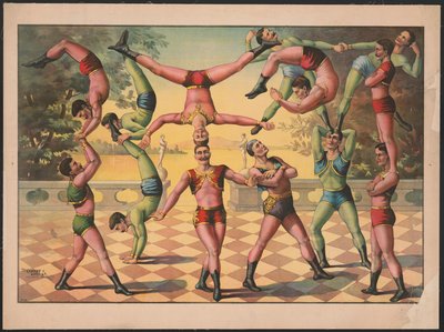 Treize hommes faisant de l