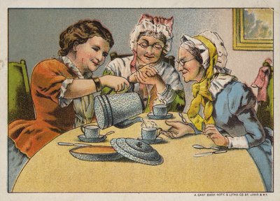 Trois femmes prenant le thé - American School