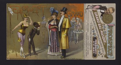 Billet et coupon pour le grand bal masqué de la Prospect Association à l