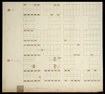 Plan de la ville de Savannah, vers 1733 - American School