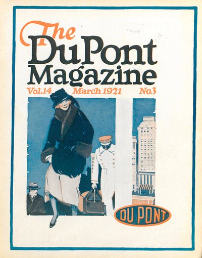Voyageurs, couverture du DuPont Magazine, mars 1921 - American School