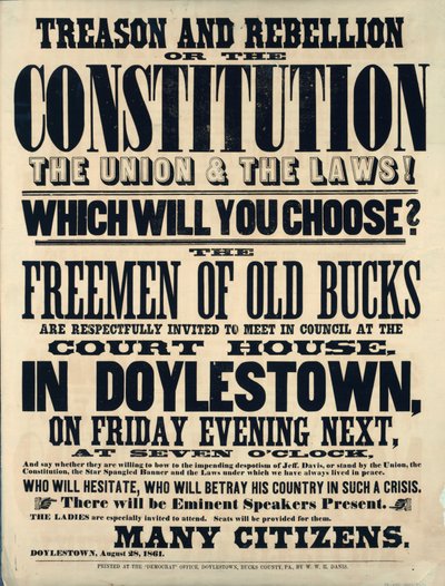 Trahison et rébellion ou la constitution, l