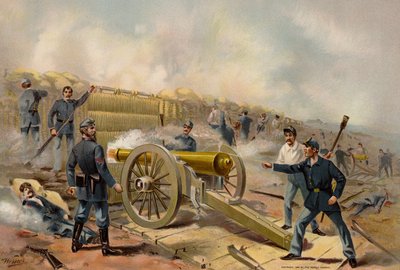 Armée américaine, canons de siège et de barbette, Fort Haskell - American School