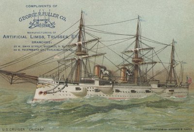 Croiseur de la marine américaine USS Chicago, 1898 - American School