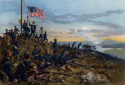 Première levée des étoiles et des bandes par les Marines sur le sol cubain - American School