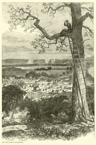 Vue de Chattanooga et du camp fédéral, novembre 1863 - American School