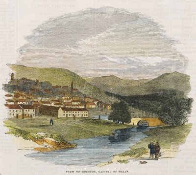 Vue de Houston, capitale du Texas, c. 1852 - American School