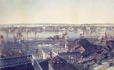 Vue de Manhattan depuis Brooklyn, 1837 - American School