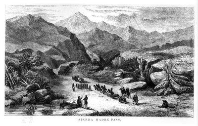 Vue du col de la Sierra Madre, gravé par Bobbett & Edmunds - American School