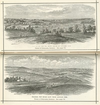 Vues des paysages du Nebraska - American School