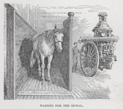 En attendant le signal (lithographie) - American School