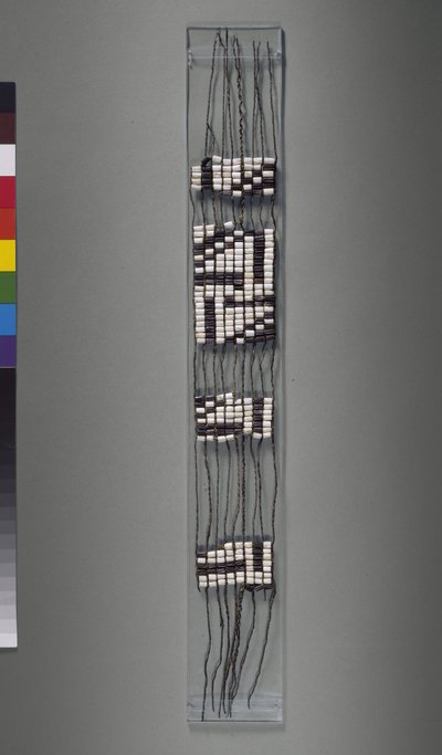 Ceinture de wampum, tribu iroquoise ou algonquienne américaine, possible 17e siècle - American School