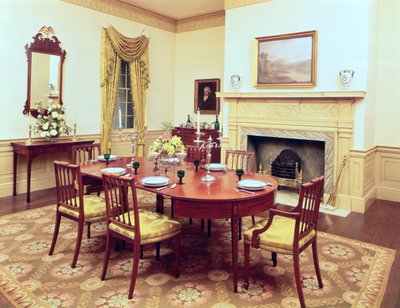 Salle à manger de White Hall, près de Charleston, Caroline du Sud, 1818 - American School