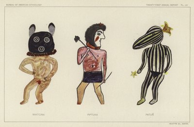 Wiktcina, Piptuka, Patun (lithographie couleur) - American School