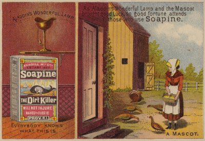 Femme nourrissant des dindes - American School