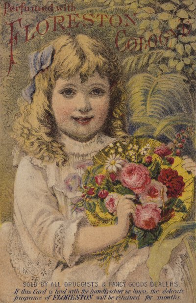 Jeune fille tenant des fleurs - American School