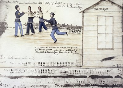 La mort de Crazy Horse (vers 1842-77) en 1877, Fort Robinson, Nebraska - Amos Bad Heart Buffalo