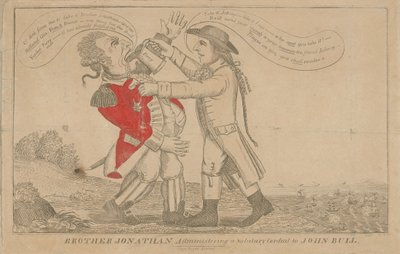 Brother Jonathan administrant un cordial salutaire à John Bull - Amos Doolittle