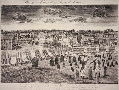 Vue de la ville de Concord - Amos Doolittle