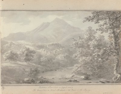 Vues en Angleterre, Écosse et Pays de Galles : Entre Llanrwst et Capel Cerrig, La montagne est Moel Shiabod, La rivière est Lligwy - Amos Green