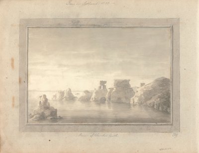 Vues en Angleterre, Écosse et Pays de Galles : Ruines du château de Dunbar, HG/Tour en Écosse - Amos Green
