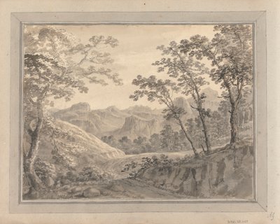 Vues en Angleterre, Écosse et Pays de Galles ; Tour en Écosse : Paysage montagneux avec route - Amos Green