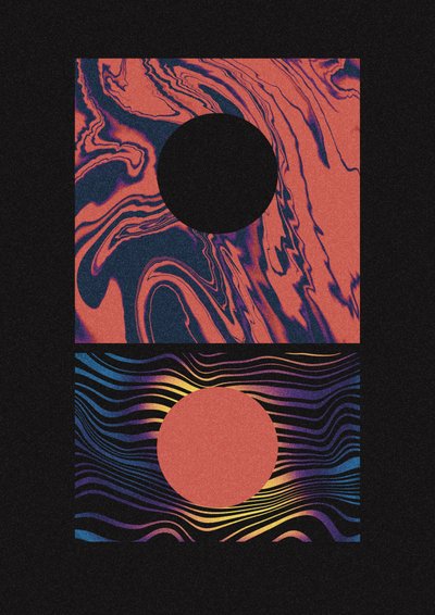 Duo géométrique éclatant - Amy Louise Baker