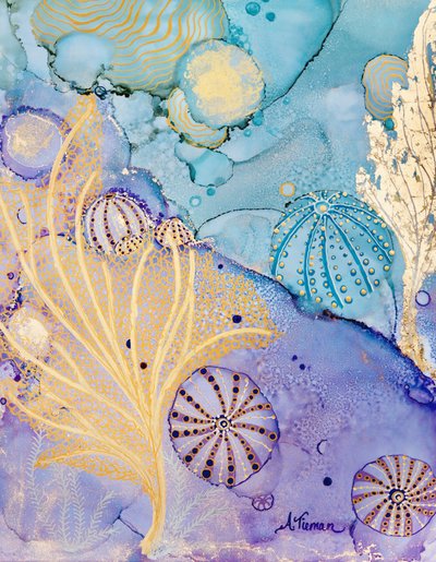 Oursins Aqua Coral - Amy Tieman