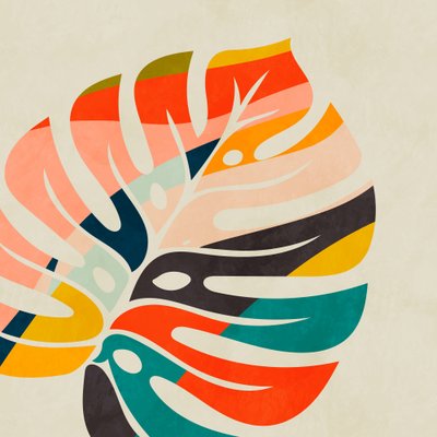 Feuilles de monstera colorées - Ana Rut Bre