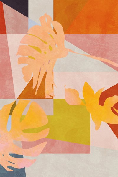 Feuilles géométriques de style Bauhaus organique - Ana Rut Bre