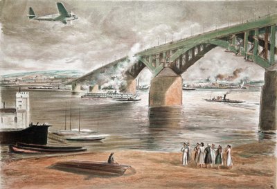 Le pont à Gorki, 1937 - Anatoly Andreyevich Suvorov