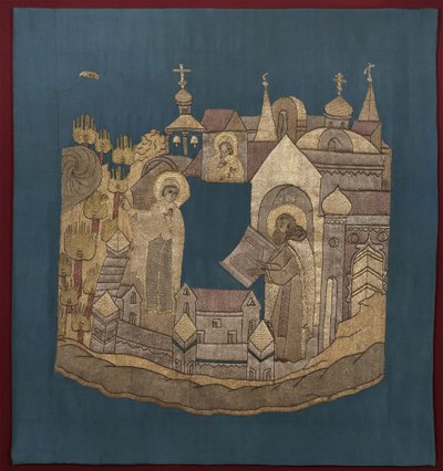 Apparition de la Mère de Dieu à Saint Cyrille de Belozersk au monastère Simonov Podea - Ancient Russian Art