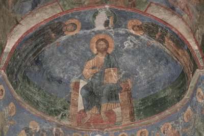 Christ en majesté, Sauveur du monde, XIIe siècle - Ancient Russian frescos
