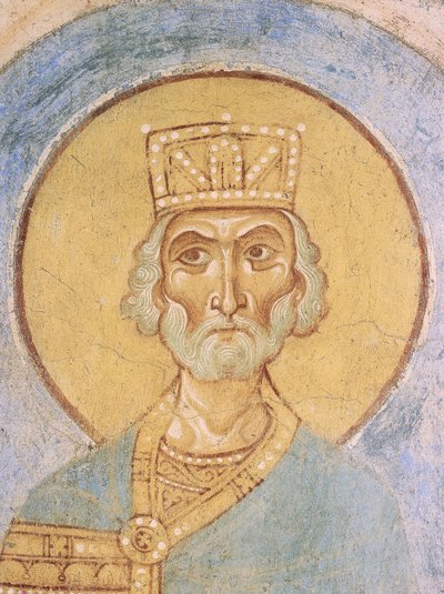 Roi David, 12e siècle - Ancient Russian frescos