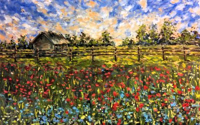 Paysage champêtre - Anda Bieza