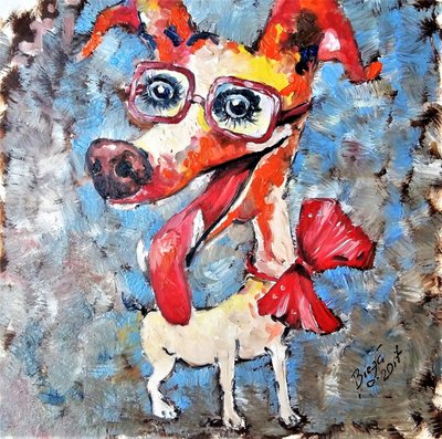 Un chien rigolo avec des lunettes - Anda Bieza