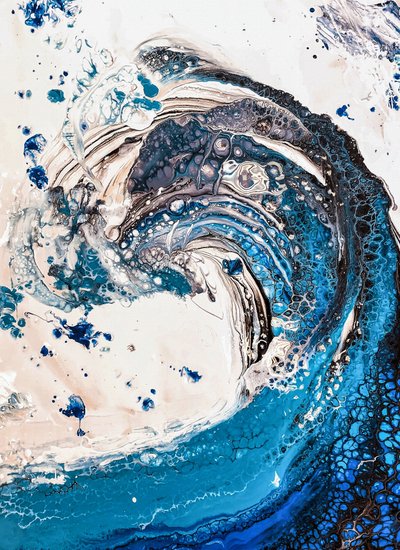 Abstrait « Vague océanique » - Anda Bieza