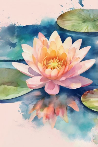 Reflet de lotus rose - Anda Bieza