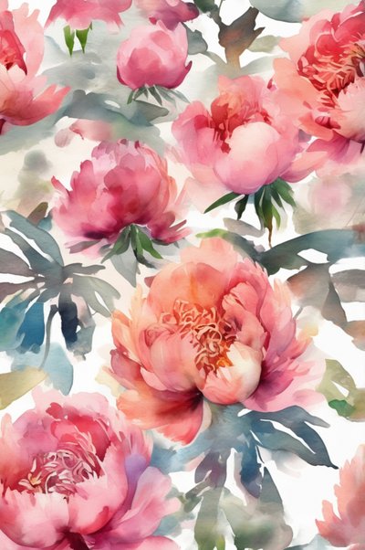 Pivoines rose pâle - Anda Bieza