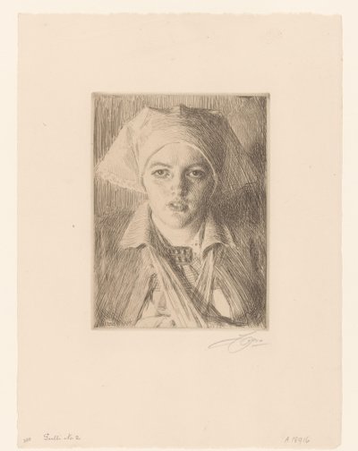 Portrait de Gulli - Anders Leonard Zorn (signed by artist)