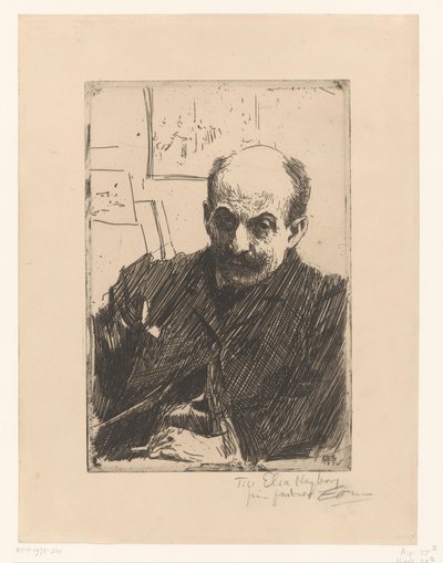 Portrait de Max Liebermann - Anders Leonard Zorn (signed by artist)