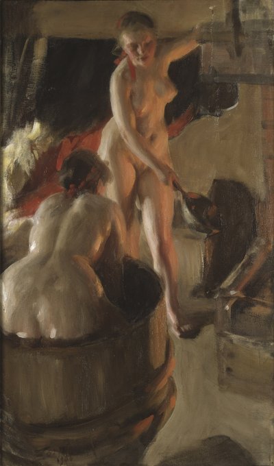 Filles de Dalarna prenant un bain, 1908 - Anders Leonard Zorn