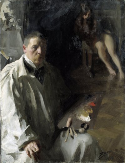Autoportrait avec modèle - Anders Leonard Zorn