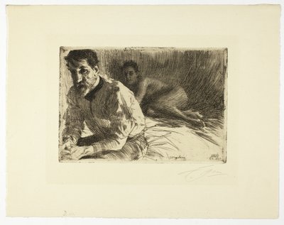 Augustus Saint Gaudens II (Saint Gaudens et son modèle) - Anders Leonard Zorn