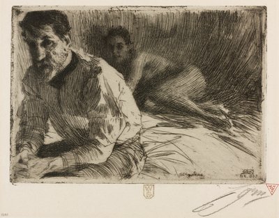 Augustus Saint Gaudens II (Saint Gaudens et son modèle) - Anders Leonard Zorn